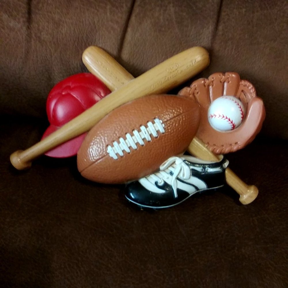 Vintage Home Interiors Sports wall plaque -kids room decor